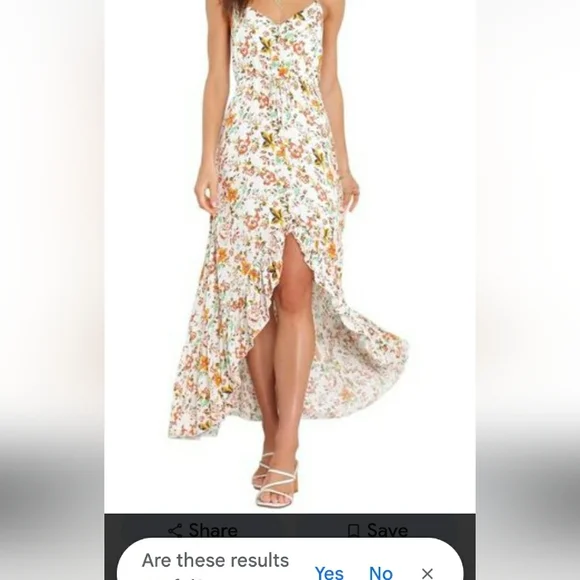 Petal And Pup Long Floral High Low Hemline Dress,ruffles,boho,size 8 - Picture 7 of 7